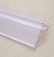 Pvc shelf talker strips adhesive clear price small label holder sign holders data strip for freezer 