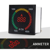 72mm*72mm box shape AC 220V digital led ammeter indicator light lamp with ac ampere meter