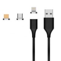 Magnetic Fast Charging data Cables 3A Mobile 3 In 1 Portable Charger Cable