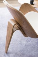 Modern Design Luxury  Home Furniture General Use  Black Pu Wegner Chair In Ash Color