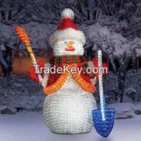 Snowman 3D led Crystal Sculpture light