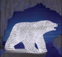 Polar bear 3D led Crystal Sculpture light