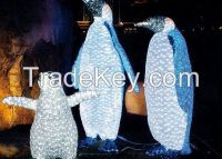Penguin 3D led Crystal Sculpture light
