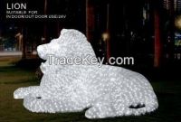 Lion 3D led Crystal Sculpture light