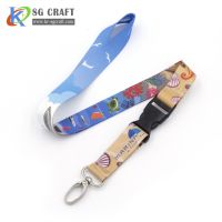 No minimum order custom silk nylon unique logo lanyard with Authentication