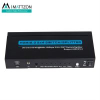 Mattzon V2.0,2x4 hdmi splitter switcher matrix, 4k 60hz, HDCP2.2, 2 ports in 4 ports out,3D,HDR