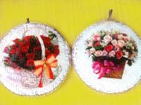 Round bambo craft ornament