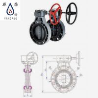 High Quality PVC Gear Butterfly Valve ASTM SCH80 for Industrial Use