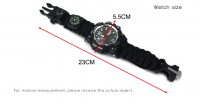 Survival Adventure Paracord Emergency Watch With Tactical Features In Wild 
