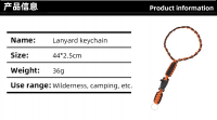 Hot Wholesale Camping Camp Military Keychain, Outdoor Survival Equipos De Camping Custom Lanyard Keychain 