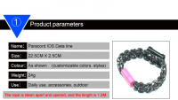 Wholesale Travel Equipment Multi-function Opener Bracelet, Hot Multifunctional Survival Useful Color