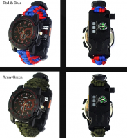 Hot Sale Paracord Accessories Sport Watch, Fashion Reloj Supervivencia Tactical Paracord Watch
