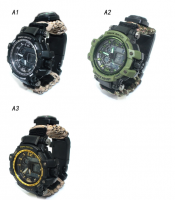 New Mountaineering Paracord Survival Watch, New Hiking Equipment Paracord Survival Watch