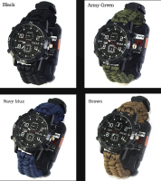 Watches 2020 Outdoor Gadget paracord waterproof watch, Camp Emergency Camping Product Survival Watch