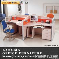 Hot! modern design 4 persons office workstation/ glass partition