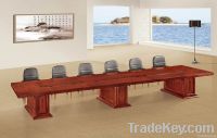 long rectangular wooden mahogany conference table(FOHD-22350)