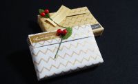 Shining Pearl Zig Zag Glitter Gift Wrapping Paper (Premium) DESIGNWRAP