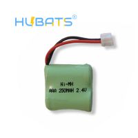 Hubats 1/2AAA*2 NiMH 2.4V 250mAh AAA Ni-MH batteries for wireless guest paging systems cordless phone
