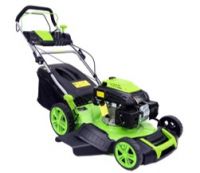 China professional N-in-one 18inch 139cc self propelled side discharge portable walk behind type lawn mower with all parts allow