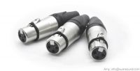 XLR Connector for Microphone Cable, 3pin XLR Canon Plug, audio connector, female, XK301