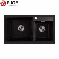 EJOY High Quality Factory sale double bowl composite granite sink with good price quartz sink oem