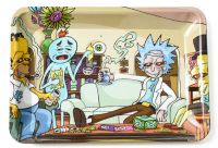 Small Rick And Morty Metal Rolling Tray