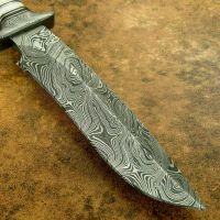 Blacksmith New Custom Handmade Damascus Steel Hunting Knife, Stag Horn Handle