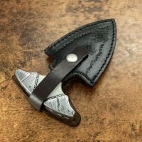 IMPACT CUTLERY RARE CUSTOM D2 FULL TANG ART SKINNING KNIFE DAMASCUS