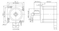 Hybrid mini nema 23 stepping motor Y07-59D1-1300 for 3D printer