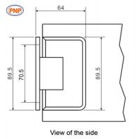 PNP73B-1 Wall To Glass 90 Degree Shower Hinges