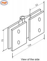 PNP990N-3 Glass To Glass 180 Degree Front Shower Hinges
