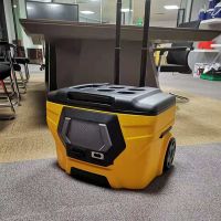 Multifunction Speaker Wheeled Cooler Box 50l  With Bluetooth Ice Box Trolley Cooler