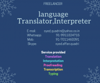 Arabic Urdu Freelance Language Translator and Interpreter