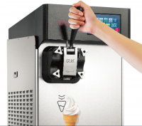 DUK soft ice cream machine commercial desktop ice cream making machine stainless steel automatic ice cream machine with intelligent LCD display