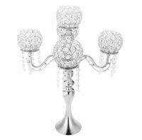 5 Arm Crystal Candle Holder Wedding Candelabra Centerpieces Center Table Candlesticks 