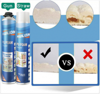 Straw Adhesive  Pu Foam Polyurethane Foam  Draw Gun Spray Polyurethane Foam