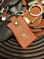 Personalized handmade keychains from leather