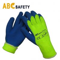 Yellow Liner and Blue Latex Coating Labor Gloves