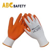 Factory Direct New Product 13G Latex crinkle finish, coated on palm and finger protective gloves