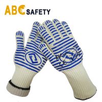 ABC SAFETY Long Cuff Blue Heat Resistant Oven Glove