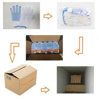 ABC SAFETY black polyester black PVC dotted safety work gloves