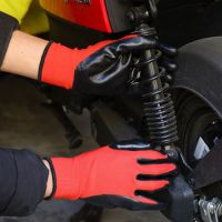 DDsafety 77+countries ,Red Smooth Nitrile Coated General Handling Gloves,Assembly and parts handling gloves,general maintenance gloves
