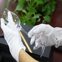 DDsafety 77+countries White Cotton Non-Slip Polka DOT Assembling and electronic parts Mini PVC Dots on Palm Gloves