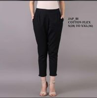 Custom Solid Cotton Flex Trousers For Women Clothing Women Pants