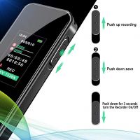 V93 Mini Dictaphone Touch Screen Sound Audio Recording Device Mp3 Player Professional Digital Voice Activated Recorder