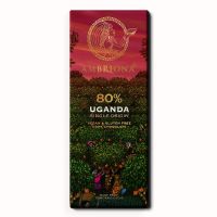 Ambriona Uganda Single Origin 80% Dark Chocolate - Keto Friendly Vegan and Gluten Free