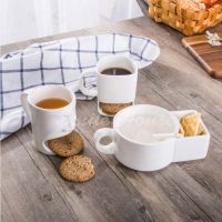 White Ceramic Biscuit Mug With The Handle