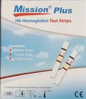 MISSION PLUS HB HEMOGLOBIN TEST STRIPS