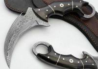 Custom Handmade Damascus Steel Karambit Knife Micarta Sheet Handle