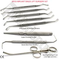 8Pcs Implant Sinus Lift Instruments Surgery Kit Periosteal Elevators